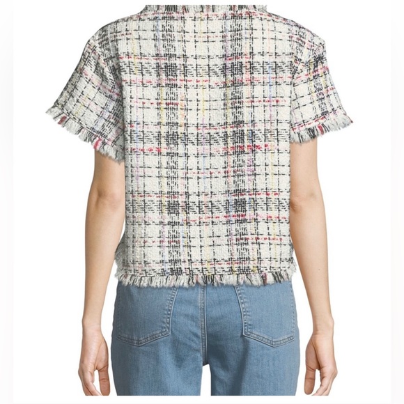 Cupcakes and Cashmere Emelda Cropped Tweed Short Sleeve Top - Picture 2 of 6